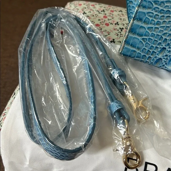 Brahmin Sky Blue Embossed Tote - Picture 5 of 5